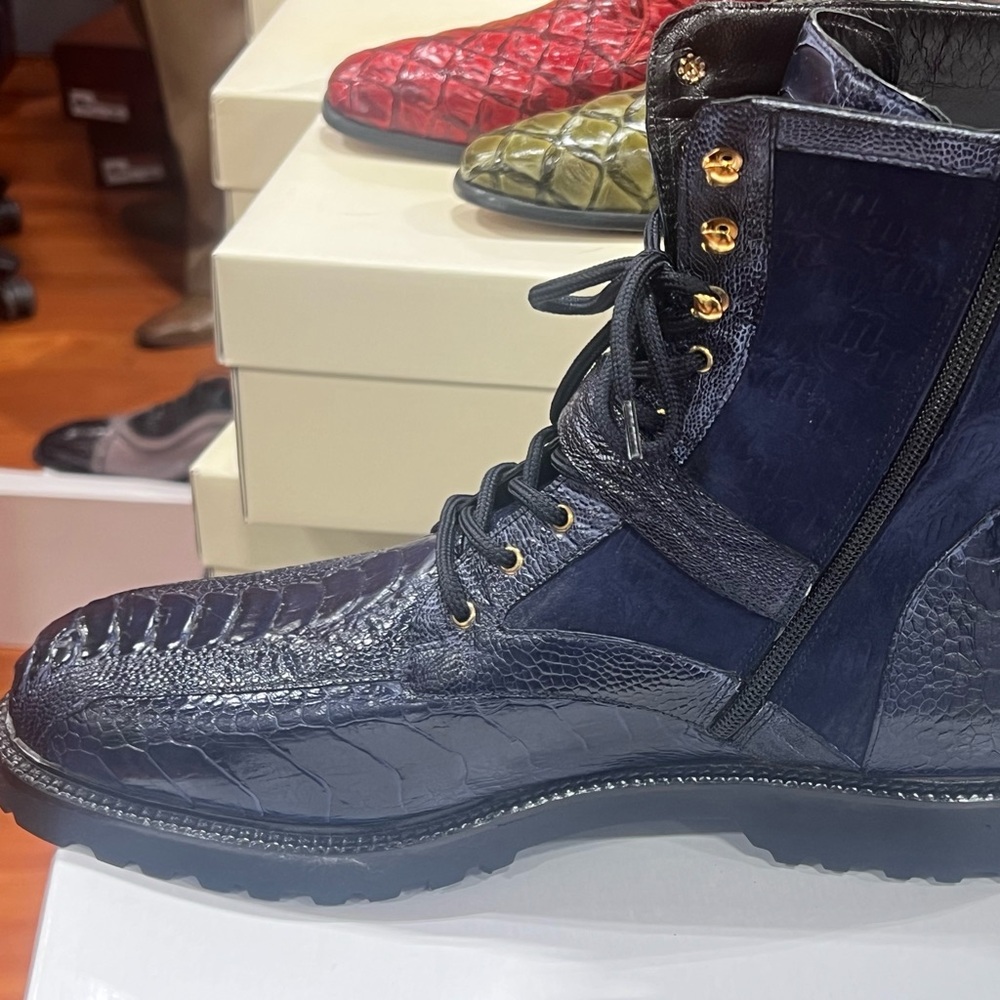 Mauri Dark Blue Genuine Ostrich skin Boots 2025 edition!!! - Picture 5 of 7